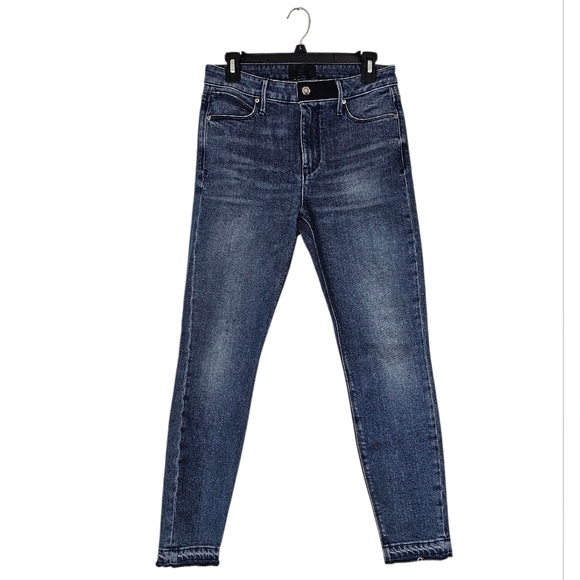 RtA High Rise Skinny Ankle Fray Blue Jeans 28 Preowned
